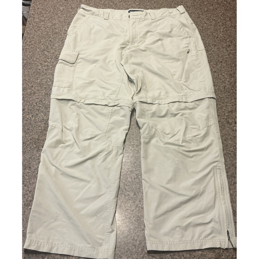 EMS Eastern Mountain Sports Men's 36 Convertible Hiking Fishing Zip Pants Shorts